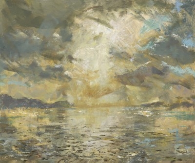 Richard Hoare - 296/22 Dawn over Garbh Shròn 296/22 Dawn over Garbh Shròn by Richard Hoare. Oil on linen, 92.5 x 110.5cm